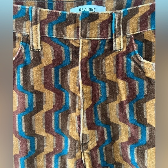 RE/DONE 70's Velvet bootcut in Retro stripe size 26 NWT - Picture 5 of 16